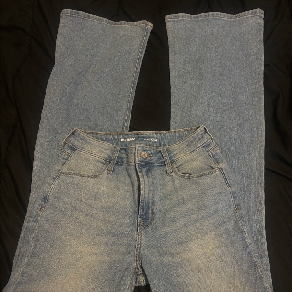 Old Navy Blue Flare Wide Leg Jeans